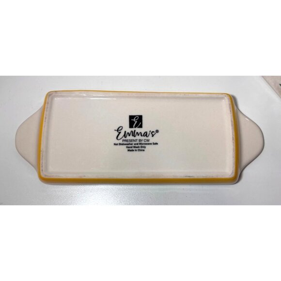 Stick Butter Dish Bee Flower EMMA'S by CW Hand Painting Dutch Wax Singer - Picture 6 of 8